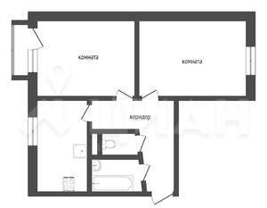 2-к квартира, на длительный срок, 46м2, 5/9 этаж