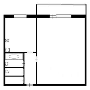 1-к квартира, на длительный срок, 33м2, 1/5 этаж