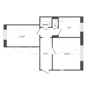 2-к квартира, на длительный срок, 56м2, 5/10 этаж