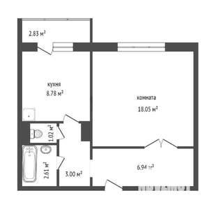 1-к квартира, на длительный срок, 40м2, 7/17 этаж