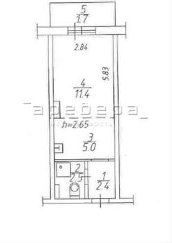 1-к квартира, на длительный срок, 21м2, 7/16 этаж