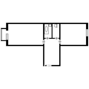 2-к квартира, на длительный срок, 58м2, 4/5 этаж