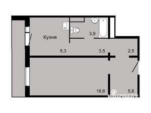 1-к квартира, на длительный срок, 43м2, 10/17 этаж