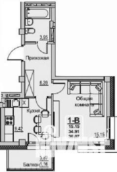 1-к квартира, на длительный срок, 38м2, 13/19 этаж