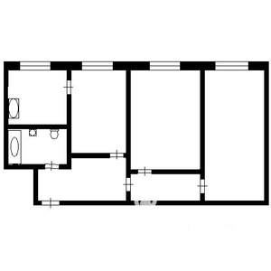 3-к квартира, на длительный срок, 58м2, 1/5 этаж