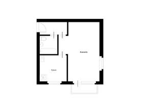 1-к квартира, на длительный срок, 32м2, 4/5 этаж