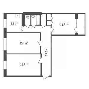 3-к квартира, на длительный срок, 68м2, 3/9 этаж