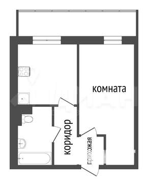 1-к квартира, на длительный срок, 34м2, 3/9 этаж