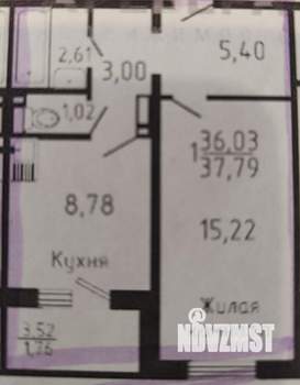 1-к квартира, на длительный срок, 36м2, 11/16 этаж