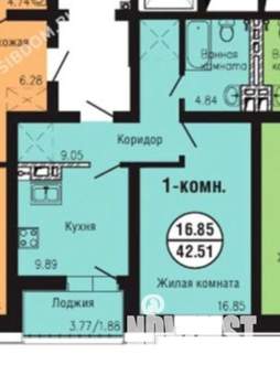 1-к квартира, на длительный срок, 43м2, 19/25 этаж