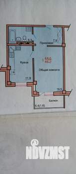 1-к квартира, на длительный срок, 43м2, 9/17 этаж