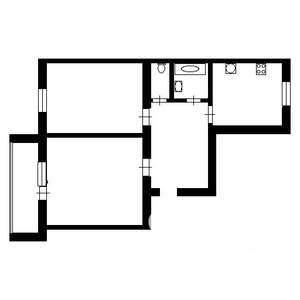 2-к квартира, на длительный срок, 57м2, 4/9 этаж