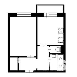 1-к квартира, на длительный срок, 34м2, 4/9 этаж