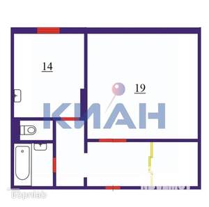 1-к квартира, на длительный срок, 46м2, 2/10 этаж