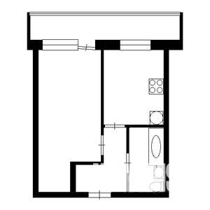 1-к квартира, на длительный срок, 38м2, 3/12 этаж