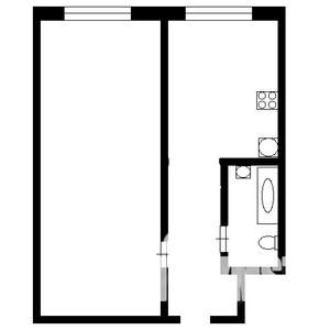 1-к квартира, на длительный срок, 33м2, 3/5 этаж