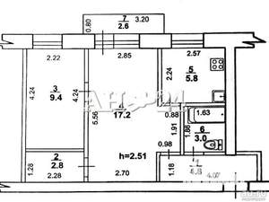 2-к квартира, на длительный срок, 40м2, 4/5 этаж