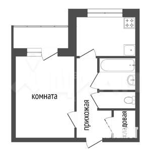 1-к квартира, на длительный срок, 30м2, 2/9 этаж