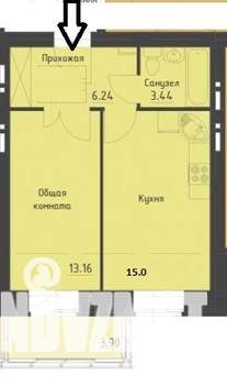 1-к квартира, на длительный срок, 38м2, 2/9 этаж