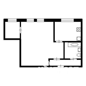2-к квартира, на длительный срок, 37м2, 3/5 этаж