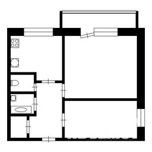 2-к квартира, на длительный срок, 43м2, 3/9 этаж