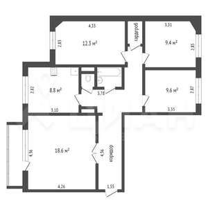 3-к квартира, на длительный срок, 70м2, 2/10 этаж