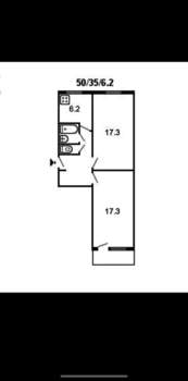 2-к квартира, на длительный срок, 50м2, 5/9 этаж