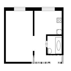 1-к квартира, на длительный срок, 32м2, 1/5 этаж