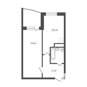 1-к квартира, на длительный срок, 42м2, 3/10 этаж