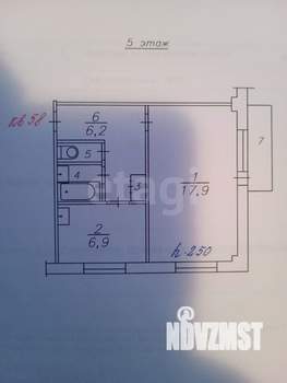 1-к квартира, на длительный срок, 58м2, 5/5 этаж