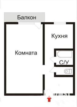 1-к квартира, на длительный срок, 34м2, 3/5 этаж