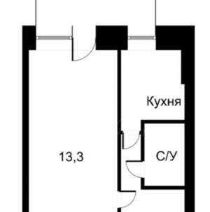1-к квартира, на длительный срок, 30м2, 2/5 этаж