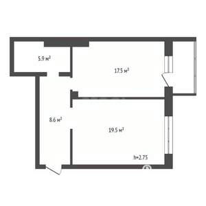 2-к квартира, на длительный срок, 52м2, 5/9 этаж