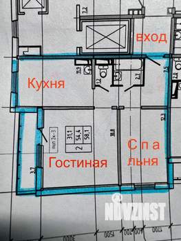 2-к квартира, на длительный срок, 58м2, 7/17 этаж