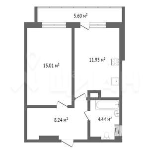 1-к квартира, на длительный срок, 34м2, 2/5 этаж