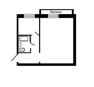 1-к квартира, на длительный срок, 32м2, 3/5 этаж