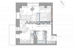 2-к квартира, на длительный срок, 46м2, 8/17 этаж