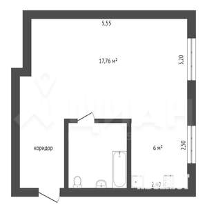 1-к квартира, на длительный срок, 32м2, 1/9 этаж