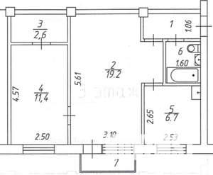 2-к квартира, на длительный срок, 46м2, 4/5 этаж