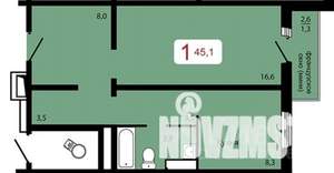1-к квартира, на длительный срок, 45м2, 5/17 этаж