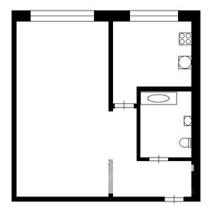 1-к квартира, на длительный срок, 35м2, 2/5 этаж
