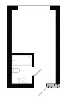 Студия квартира, на длительный срок, 18м2, 4/5 этаж
