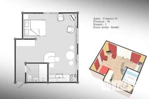 1-к квартира, посуточно, 36м2, 2/5 этаж