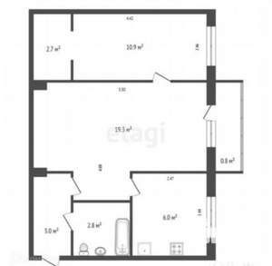 2-к квартира, на длительный срок, 45м2, 4/5 этаж