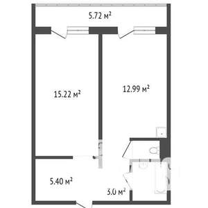 1-к квартира, на длительный срок, 41м2, 7/17 этаж