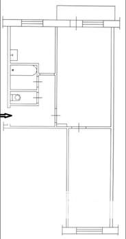 2-к квартира, на длительный срок, 48м2, 4/5 этаж