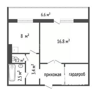 1-к квартира, на длительный срок, 40м2, 13/18 этаж