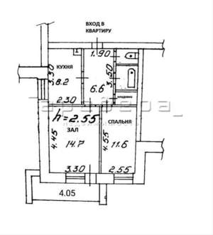 2-к квартира, на длительный срок, 49м2, 4/9 этаж