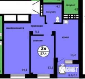 2-к квартира, на длительный срок, 55м2, 14/20 этаж