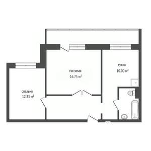 2-к квартира, на длительный срок, 54м2, 8/10 этаж